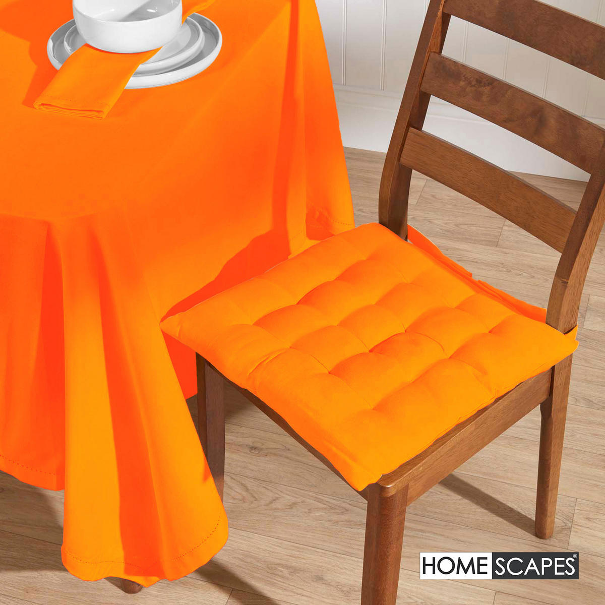 TISCHDECKE orange rund 178 cm, 100% Baumwolle - Orange, Textil (178/178cm) - Homescapes