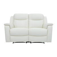 RELAXSOFA - 2 Personen - leder - elfenbeinfarben Evasion - Weiß, Leder (156/100/96cm) - Vente-Unique
