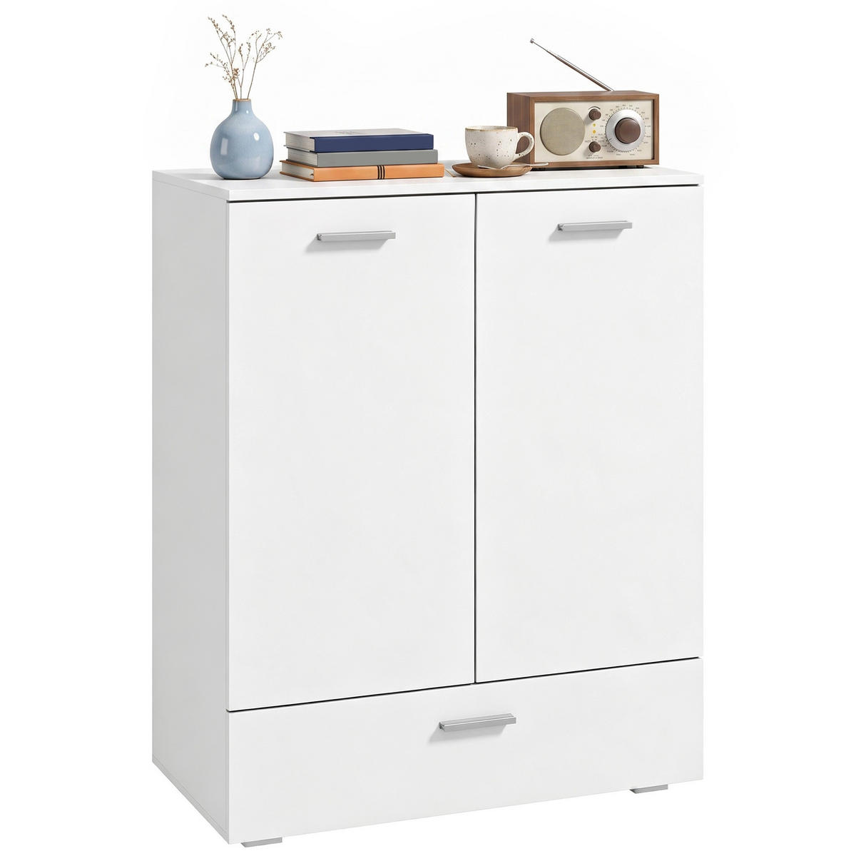 SIDEBOARD Weiß 80/42/100 cm - Weiß, Metall (42/100/80cm) - PANGIVO