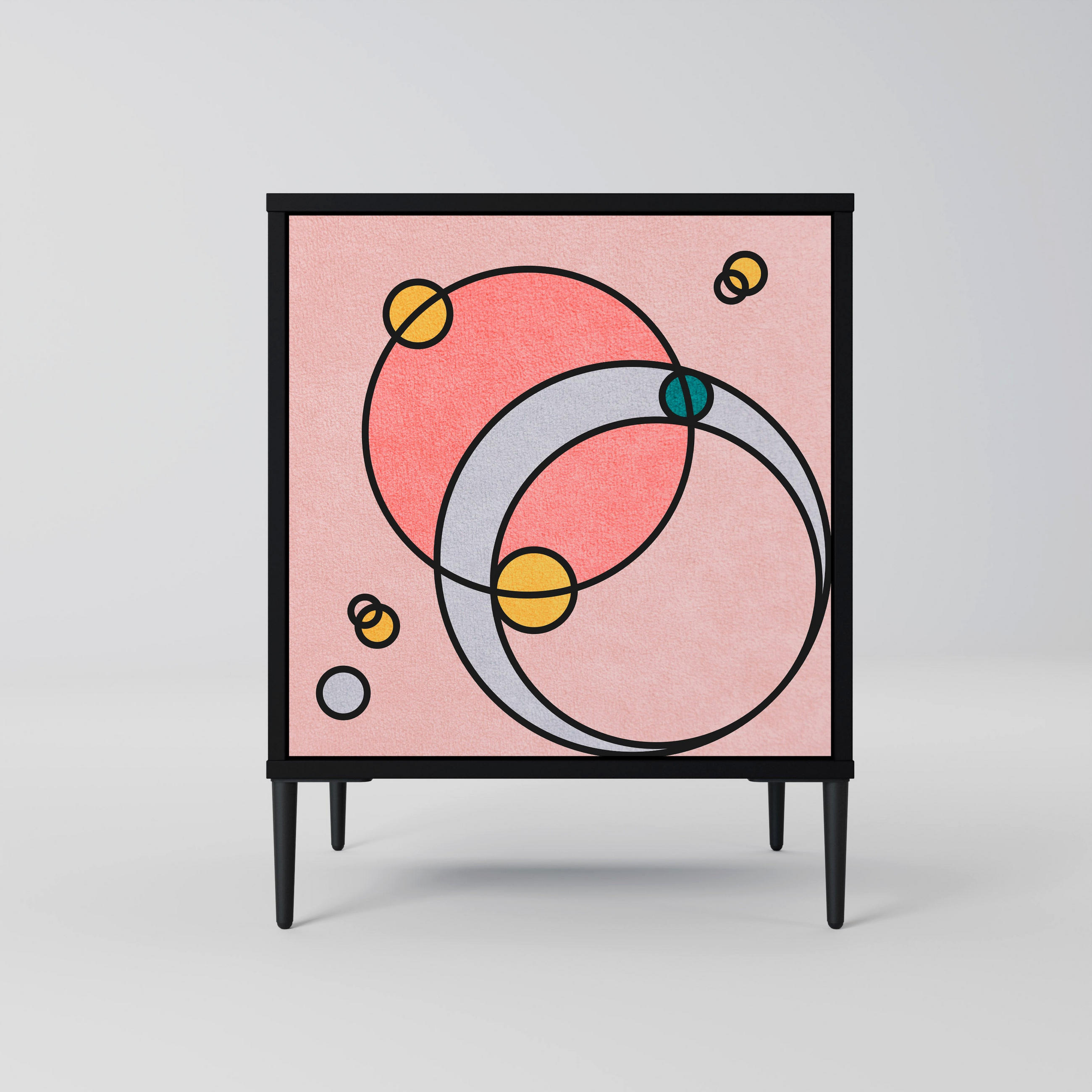 SpaceRebels Sideboard Schwarz 57.5x72.5x42 cm