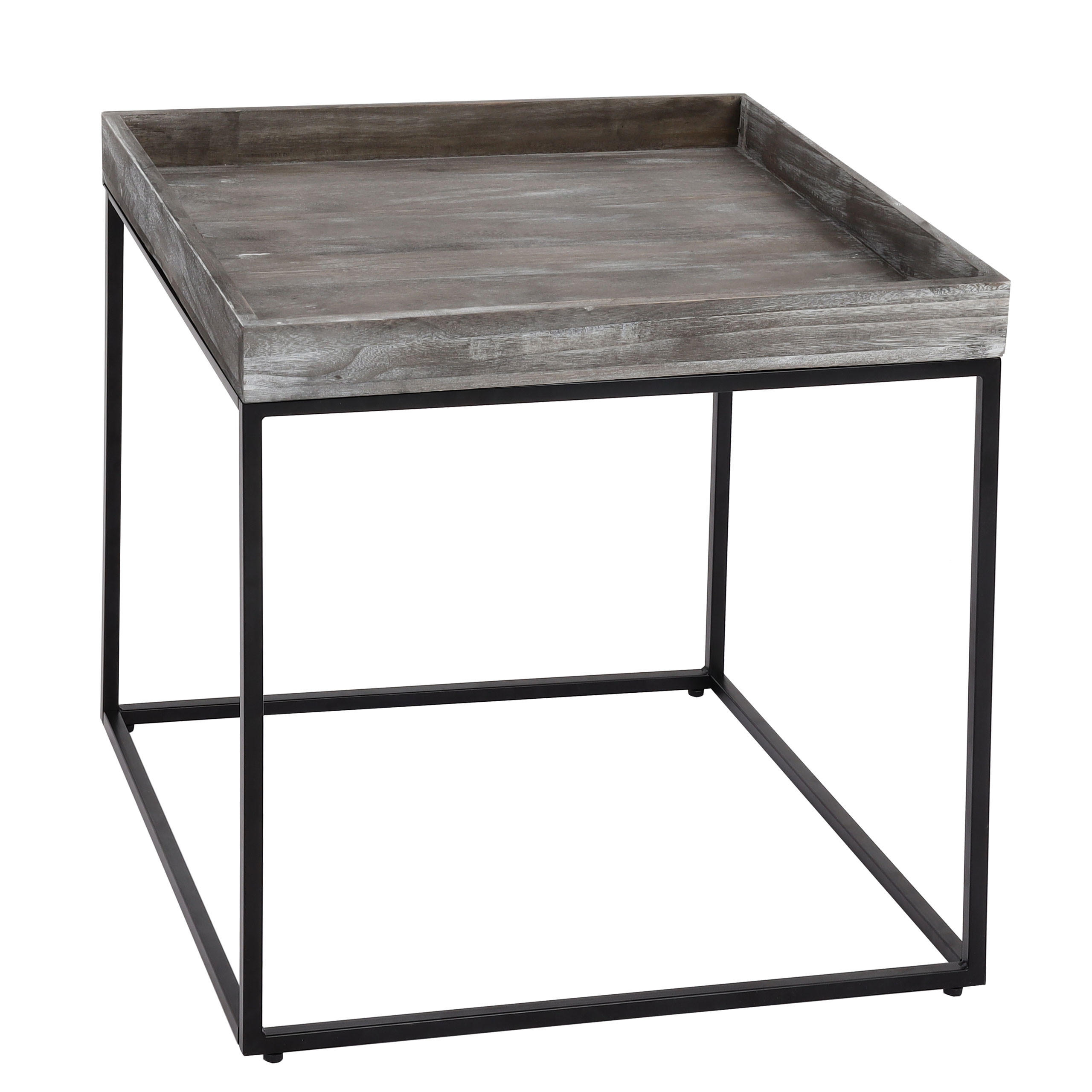 BEISTELLTISCH quadratisch Grau - Grau, Holz (60/60/60cm) - MCW
