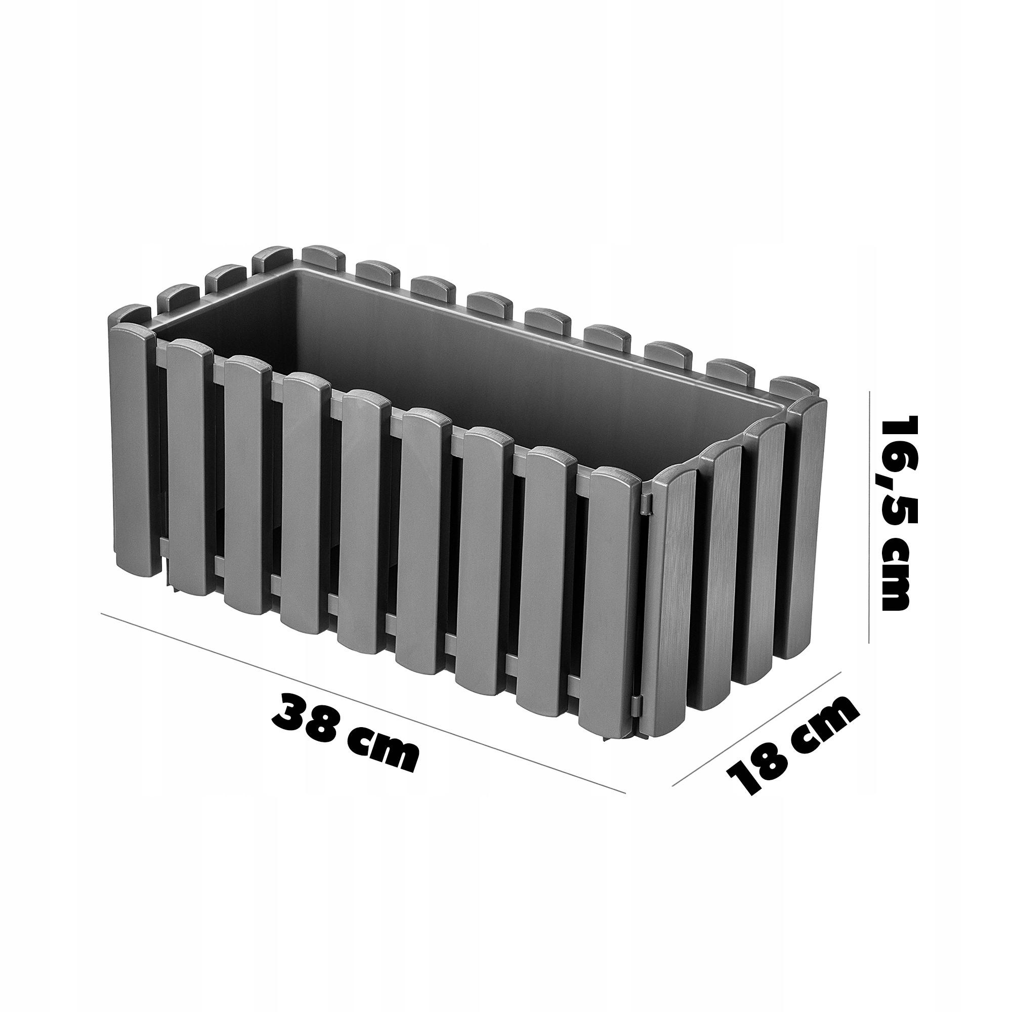 BALKONKASTEN 40 cm, Grau - Grau, Kunststoff (18/38cm) - KADAX
