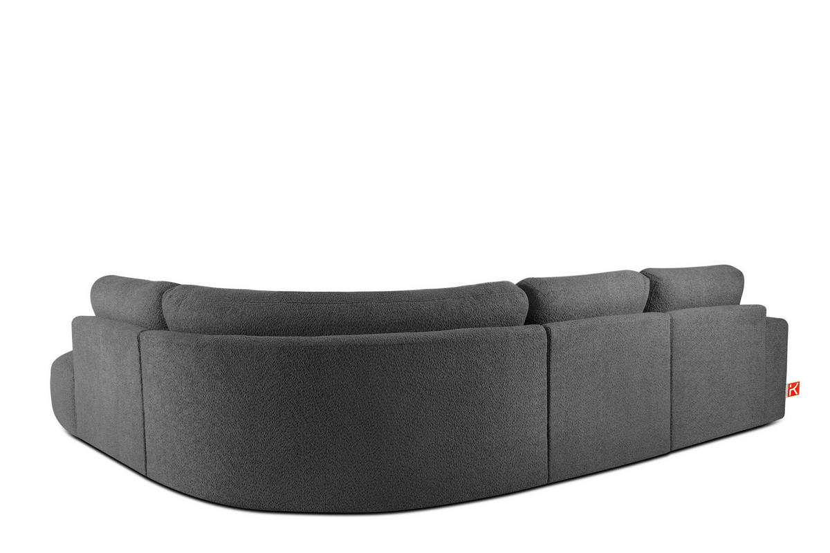 ECKSOFA RECHTS ZUCCO, Graphit - Graphitfarben, Holz/Holzwerkstoff (304/293cm) - KONSIMO®