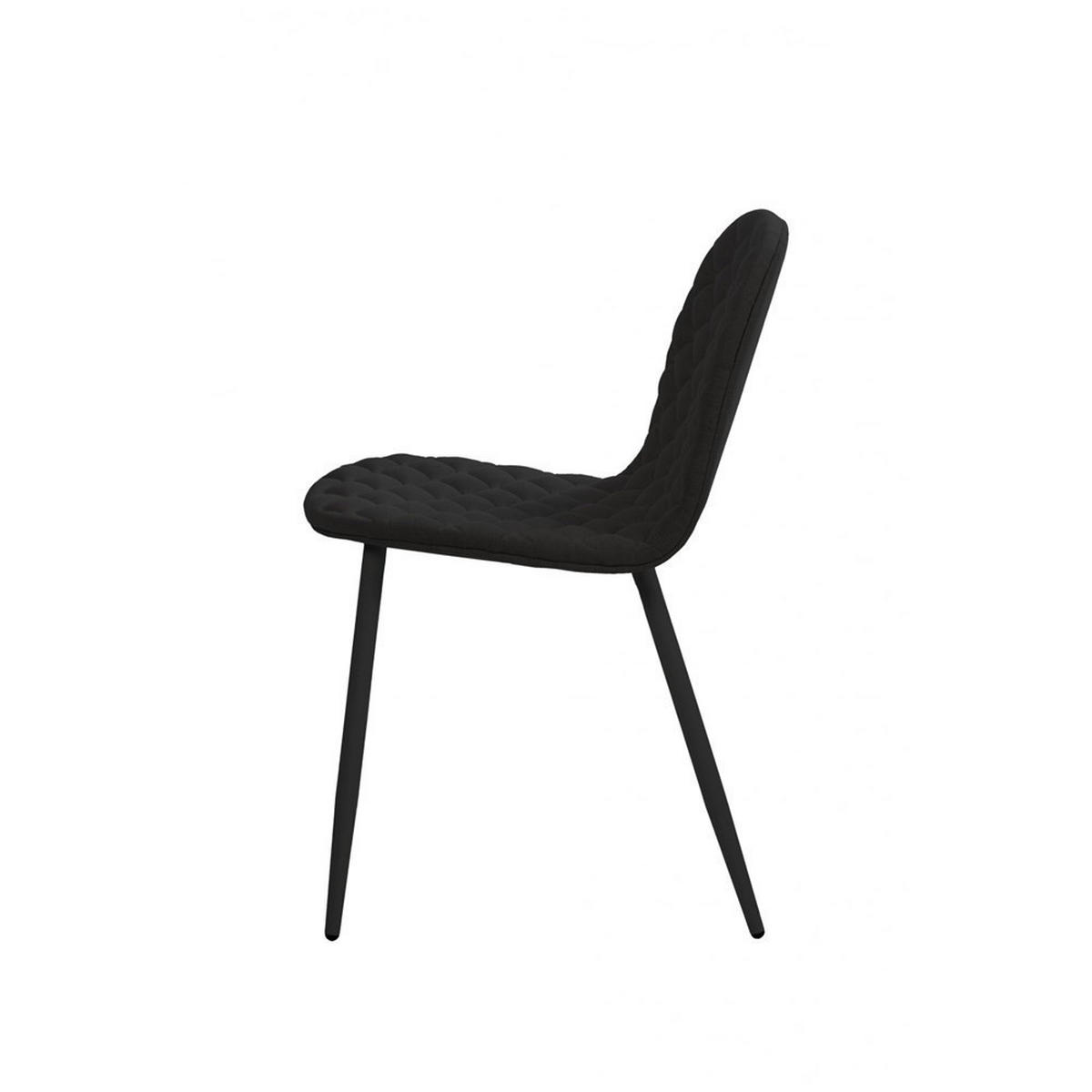 POLSTERSTUHL Schwarz 53/48/78 cm S1A1K2Q1 - Schwarz, Textil (48/78/53cm) - Nord Lux Form 