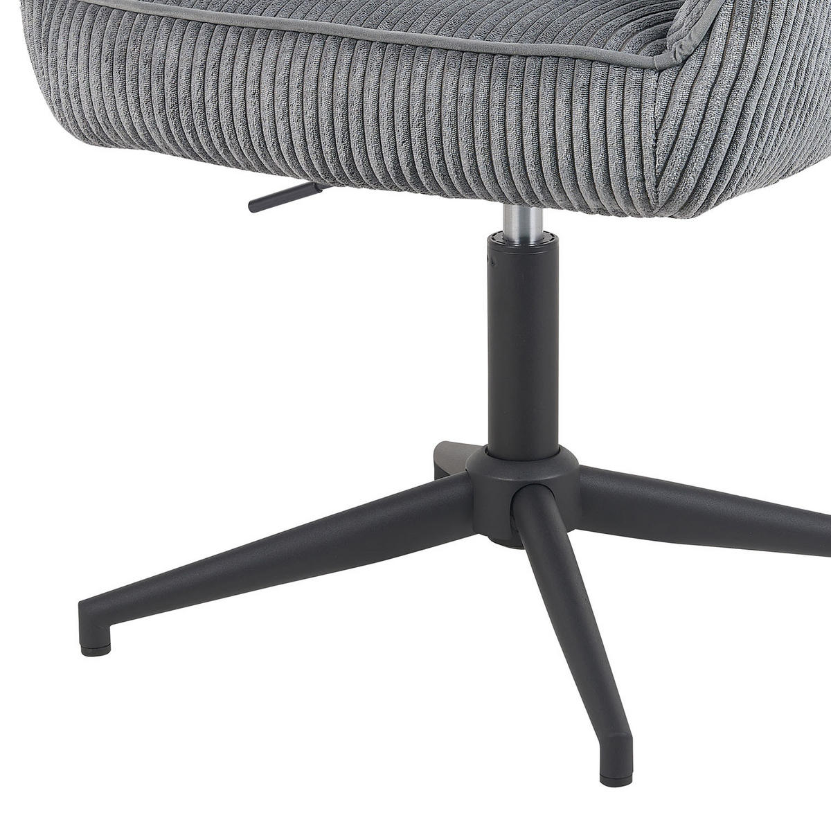BÜROSTUHL Mika-Caro - Schwarz/Grau, Textil/Metall (60/79/61cm) - DUBI Möbel