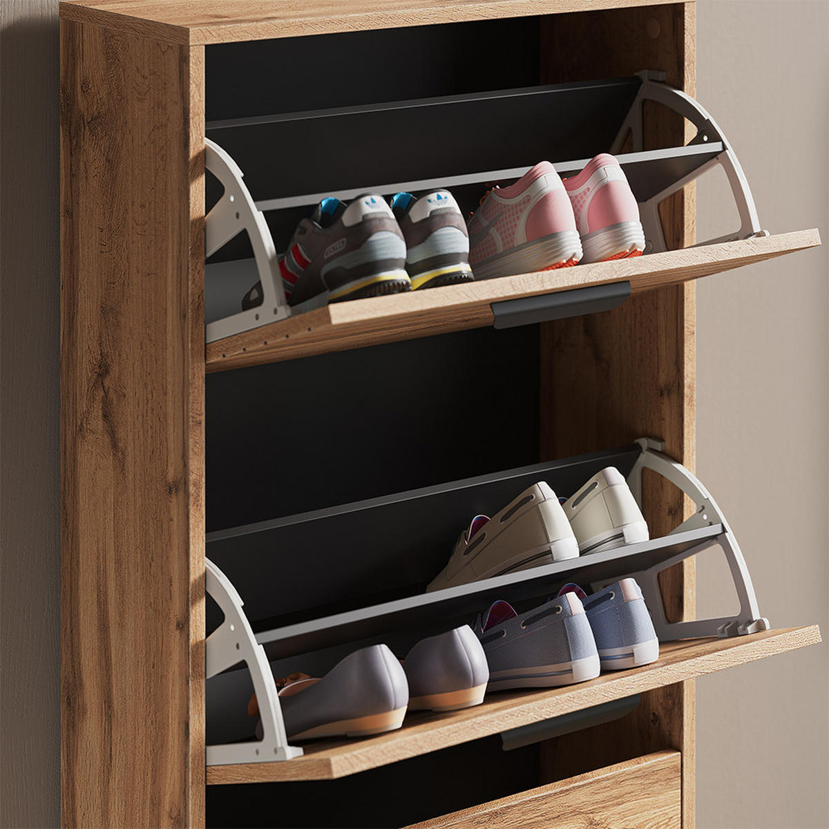 VÝKLOPNÍK NA BOTY Amber Dub Wotan - dub Wotan, kompozitní dřevo (60/168/25.1cm) - Vicco