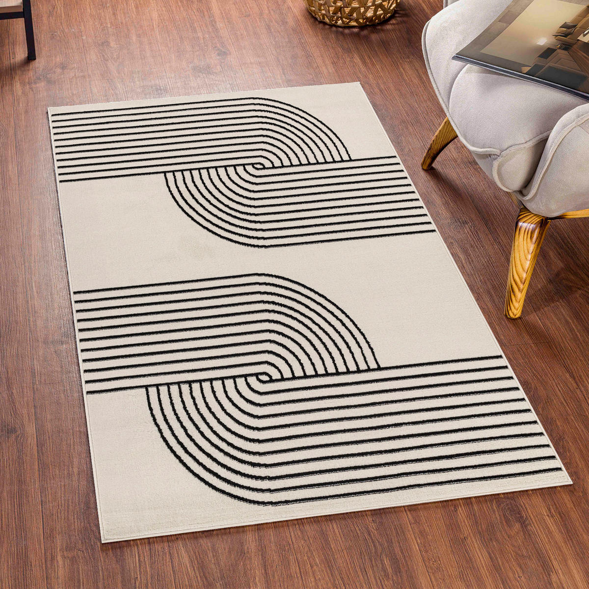 KURZFLORTEPPICH 80/220 cm Weiß - Weiß, Textil (80/220cm) - LIVABLISS