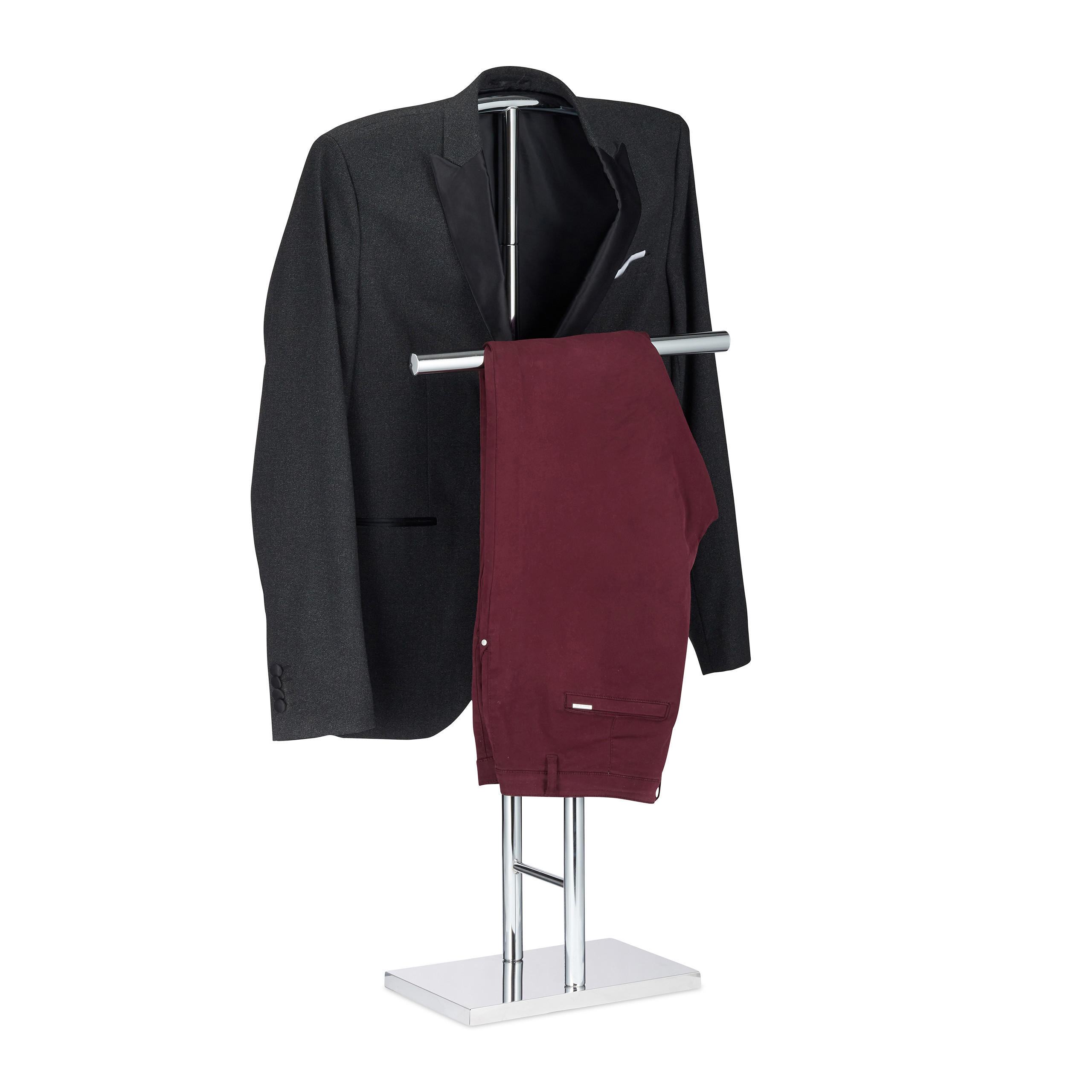 HERRENDIENER - Silberfarben, Kunststoff/Metall (49/106/20cm) - Relaxdays