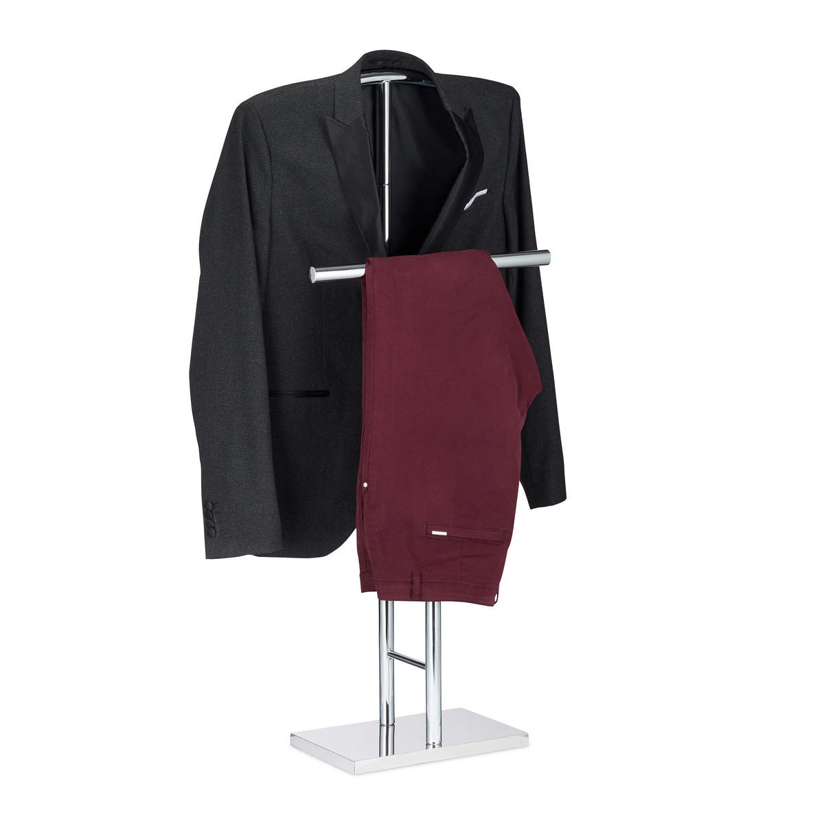 HERRENDIENER - Silberfarben, Kunststoff/Metall (49/106/20cm) - Relaxdays