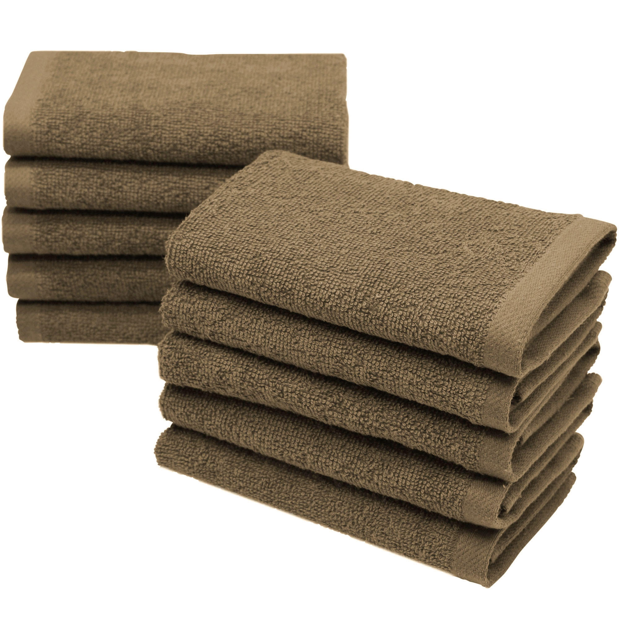 SEIFTÜCHER, 10er-Set, 30x30 cm, 100% Baumwolle, Braun - Braun, Textil (30/30cm) - Zollner