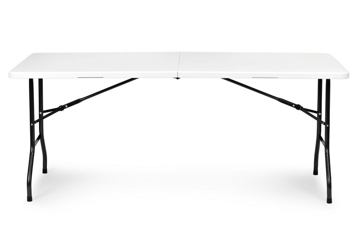 GARTENTISCH klappbar 180 x 75 cm - Weiß, Kunststoff (180/75/74cm) - Mat-Haus