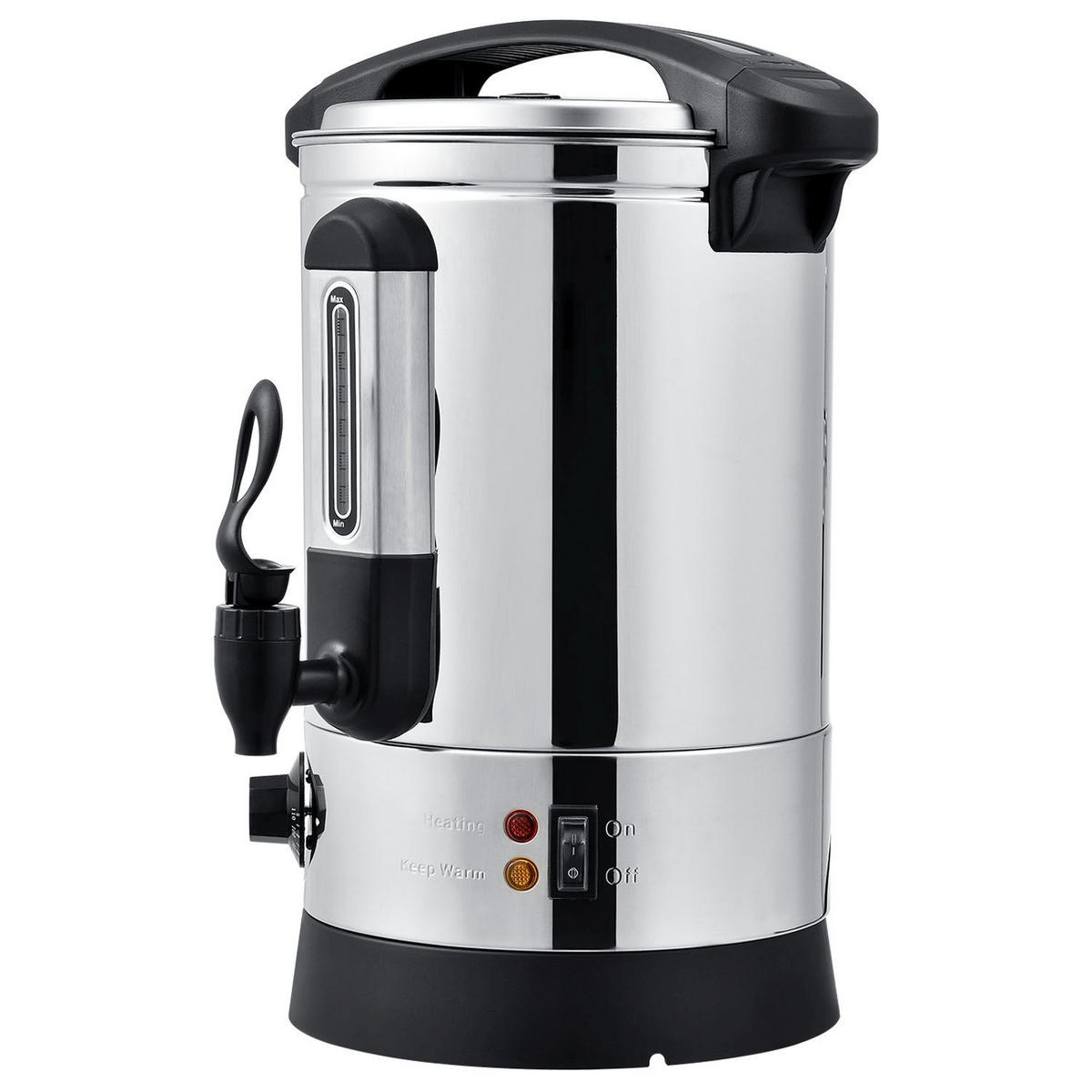 GLÜHWEINKOCHER Teramo 7 L - Silberfarben, Metall (30/42/23cm) - Juskys