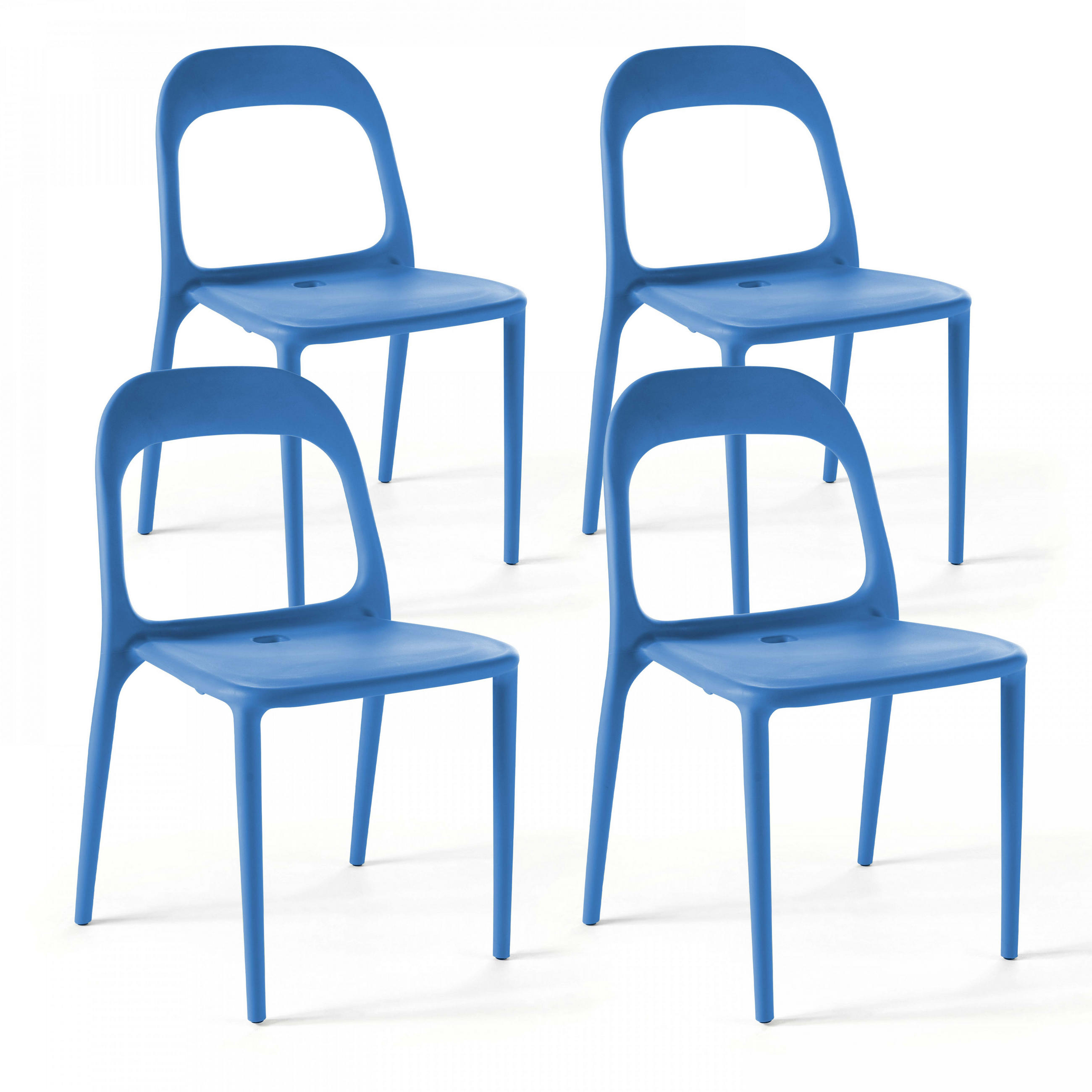Oviala Stuhl Blau 48x80x54 cm