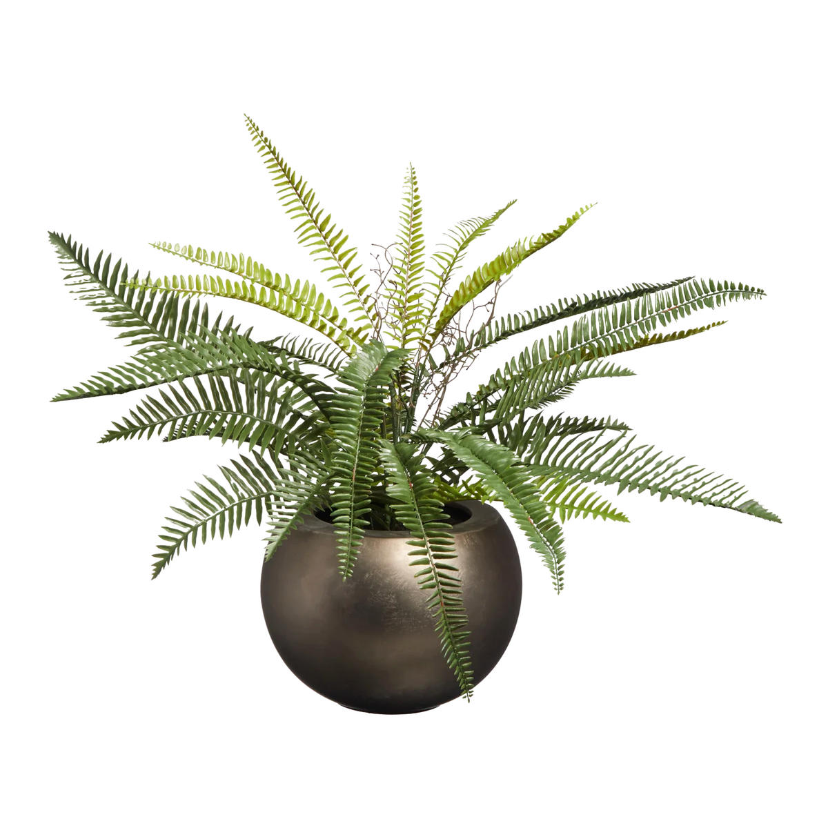 KUNSTPFLANZE Künstlicher Schwertfarn - Sen 69 cm - Grün, Kunststoff (69cm) - aplanta