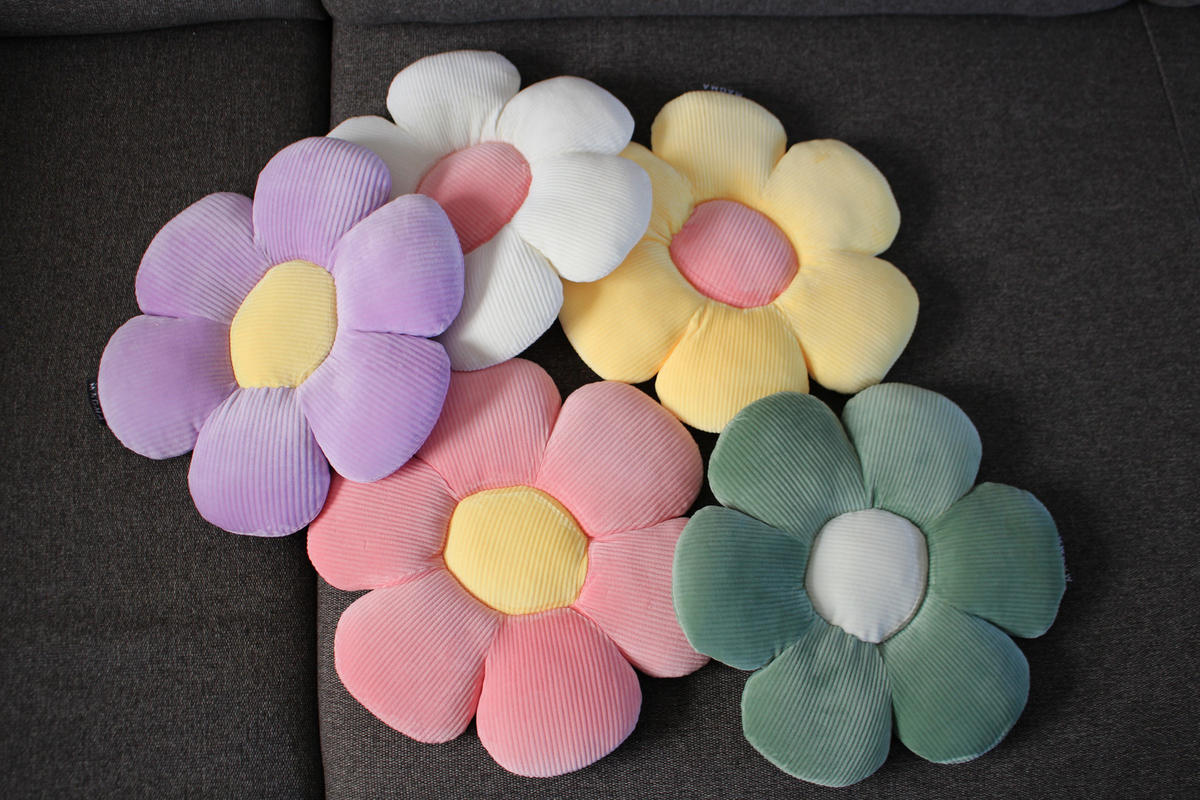 FORMKISSEN klein Blume MINNIE - Gelb, Textil (30cm) - Magma Heimtexx