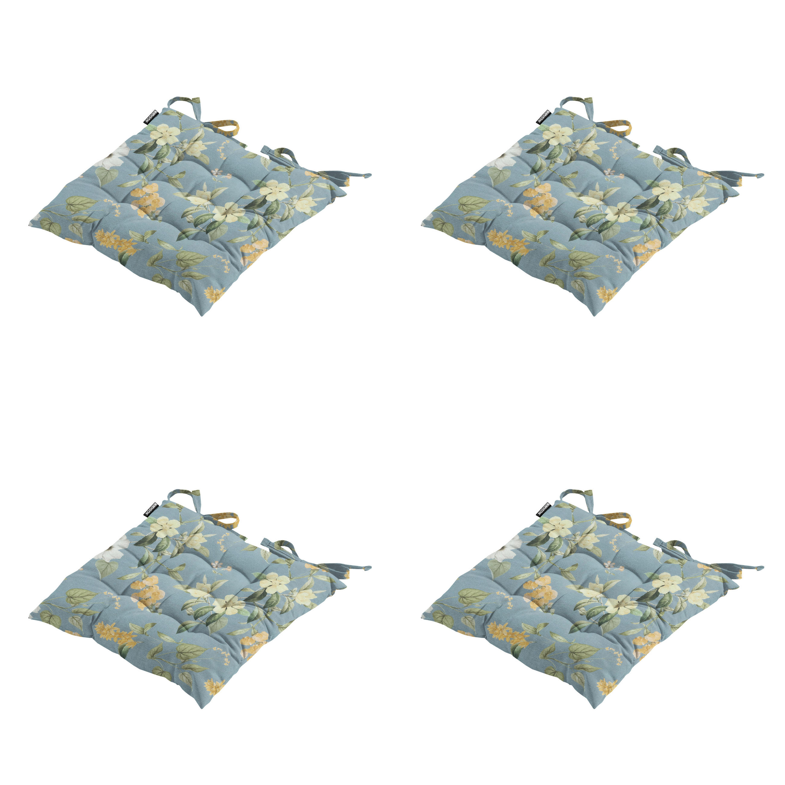 SITZKISSEN Julliete - Mehrfarbig - 46/46/8 cm - 4er-Set - Multicolor, Textil (46/8/46cm) - Madison