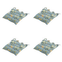 SITZKISSEN Julliete - Mehrfarbig - 46/46/8 cm - 4er-Set - Multicolor, Textil (46/8/46cm) - Madison