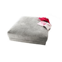 BIG HOCKER MADELINE Hellgrau Cord - Hellgrau, Textil (120/43/120cm) - KAWOLA