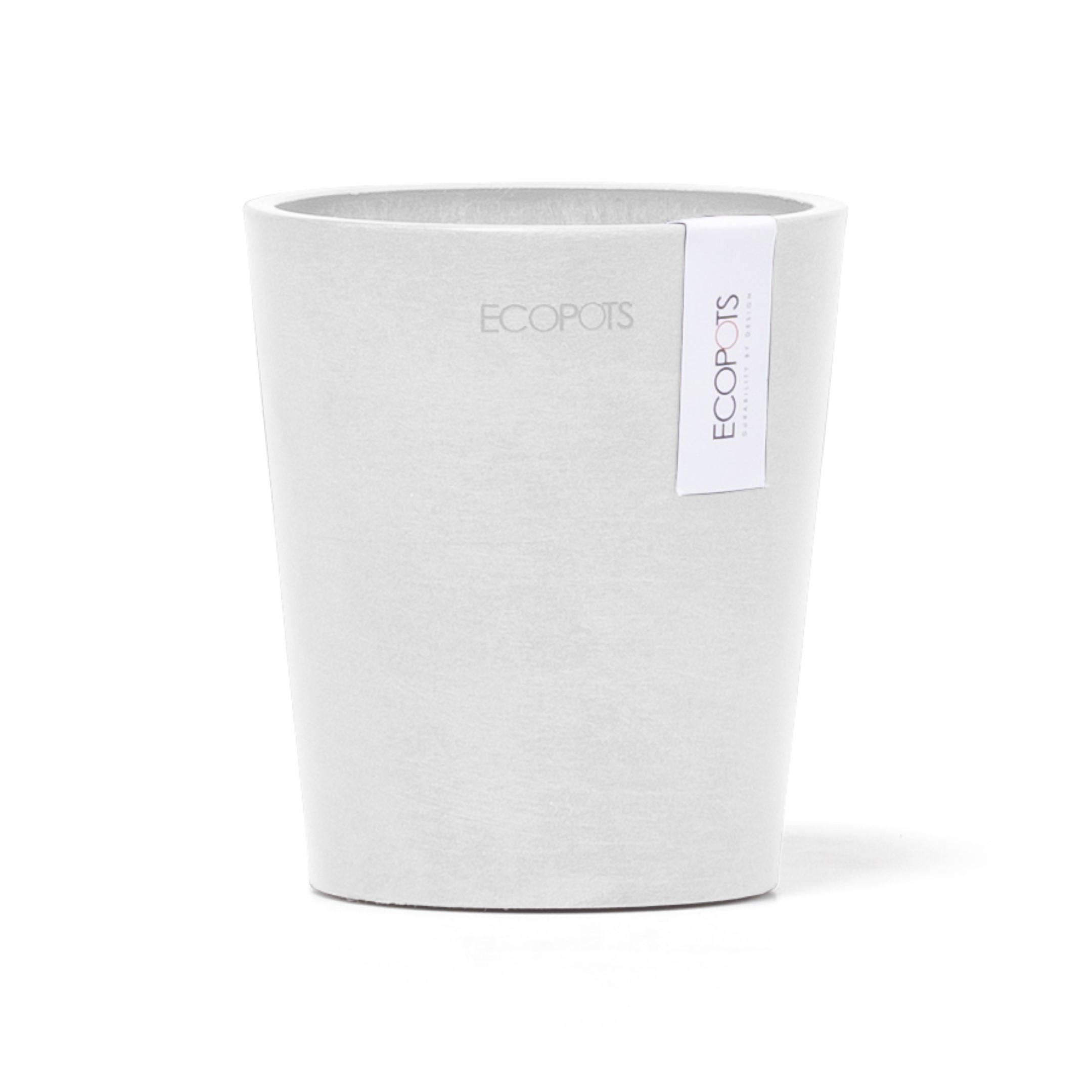 Ecopots Blumentopf Weiß 12.5 cm