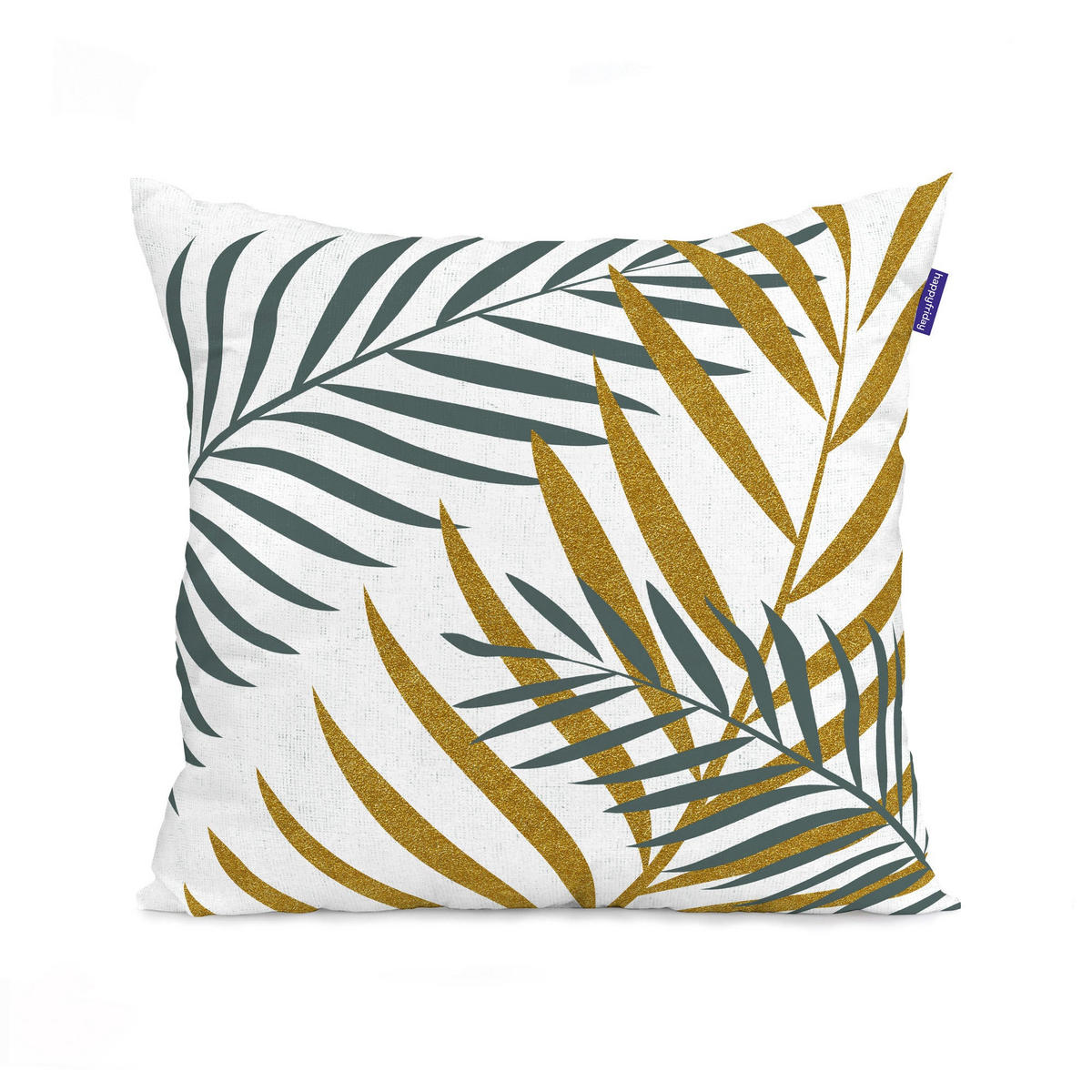 KISSENBEZUG foliage mint 50x50 + 50x30 cm mehrfarbig - Multicolor, Textil (50/50cm) - Happy Friday