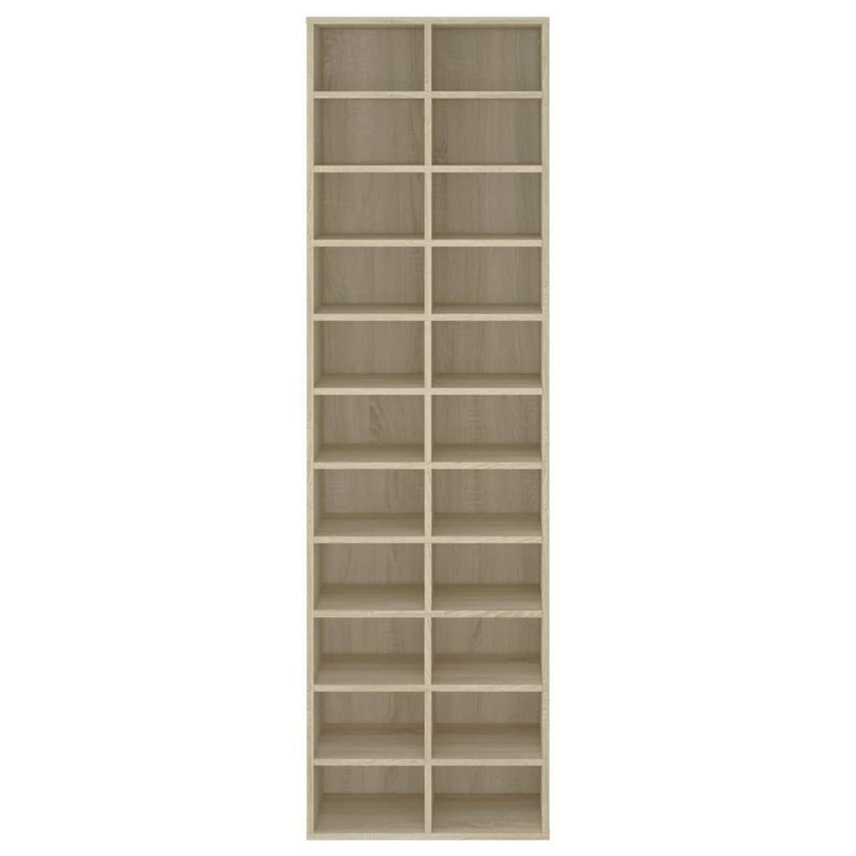 SCHUHSCHRANK Emmendingen 54/34/183 cm - Braun, Holzwerkstoff (54/183/34cm) - Nettlife