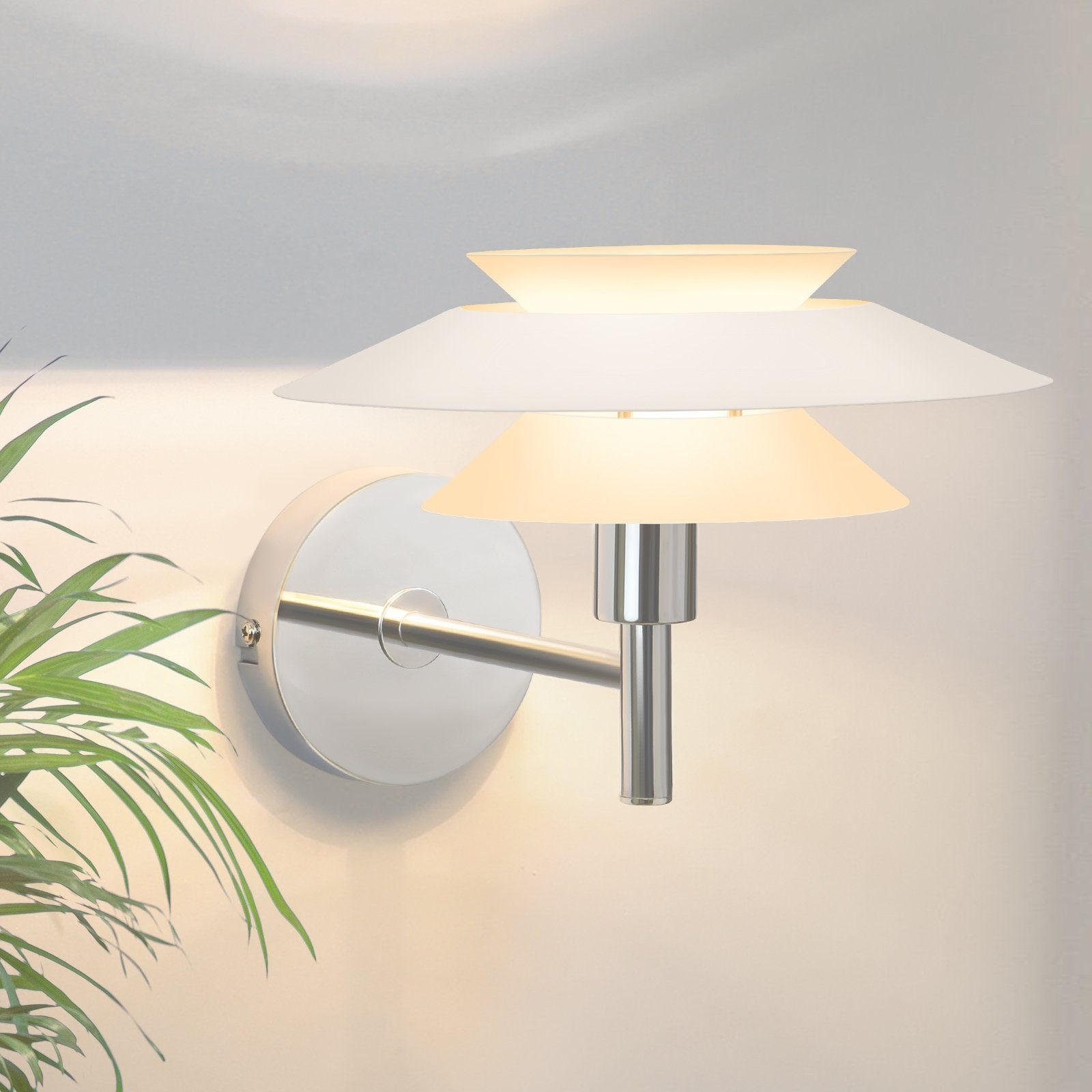 WANDLEUCHTE Welt - Weiß, Metall (26/17/26cm) - Nettlife