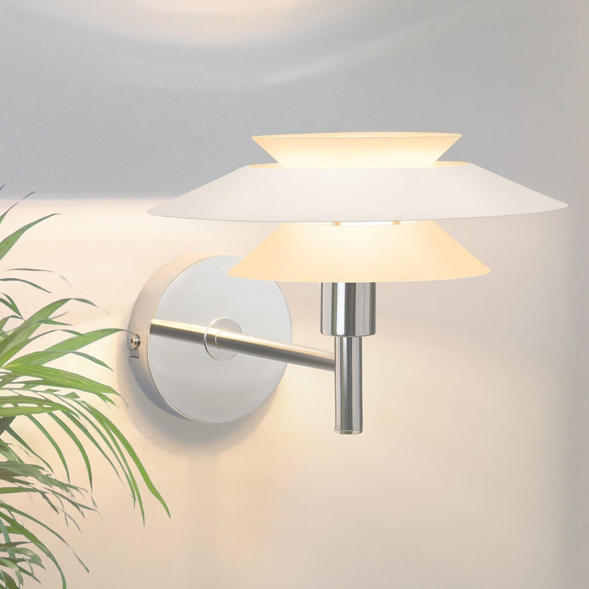 WANDLEUCHTE Welt - Weiß, Metall (26/17/26cm) - Nettlife