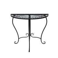 BALKONTISCH Philip Gartentisch - Schwarz, Metall (80/40/71cm) - DELUKE