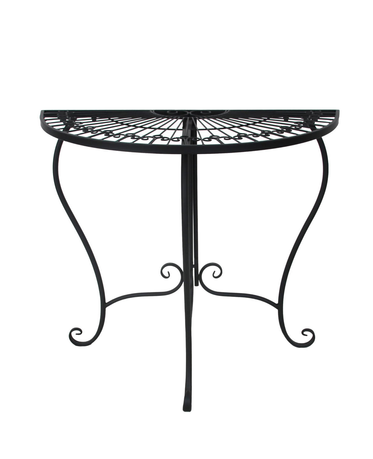 BALKONTISCH Philip Gartentisch - Schwarz, Metall (80/40/71cm) - DELUKE