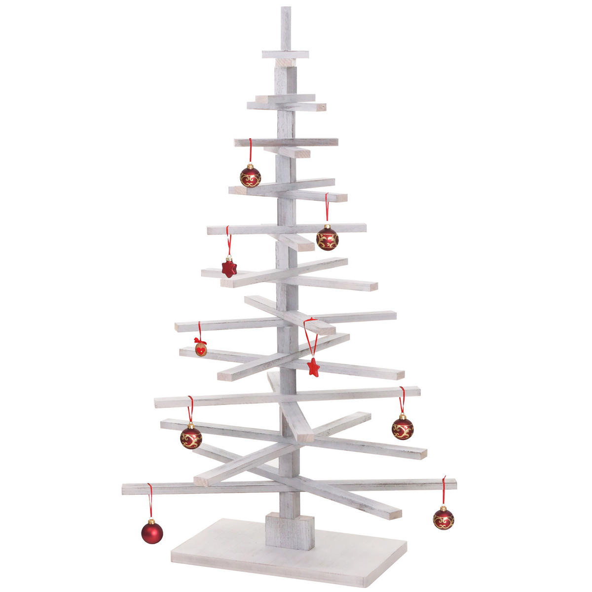 DEKO-WEIHNACHTSBAUM Weiß - Weiß, Holz (130cm) - MCW