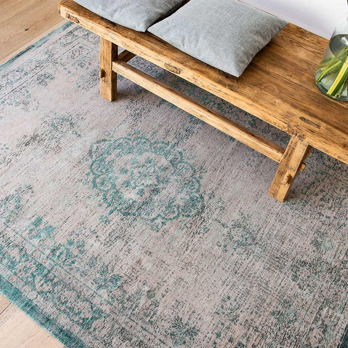 TEPPICH Jade Oyster Fading World Medallion 240/340 cm - Grau, Textil (240/340cm) - Louis De Poortere