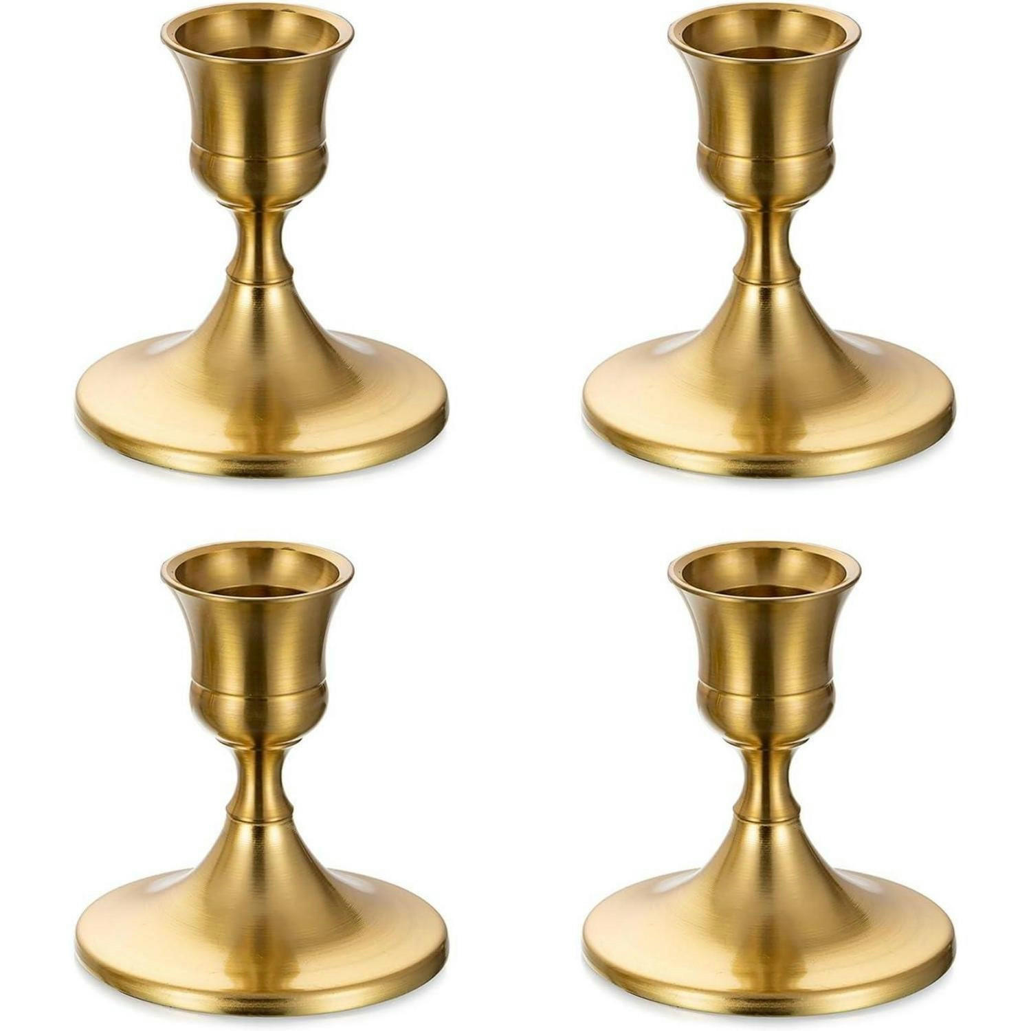 KERZENSTÄNDER 4er Set Gold Metall - Goldfarben, Metall (5/5/10cm)