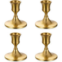 KERZENSTÄNDER 4er Set Gold Metall - Goldfarben, Metall (5/5/10cm)