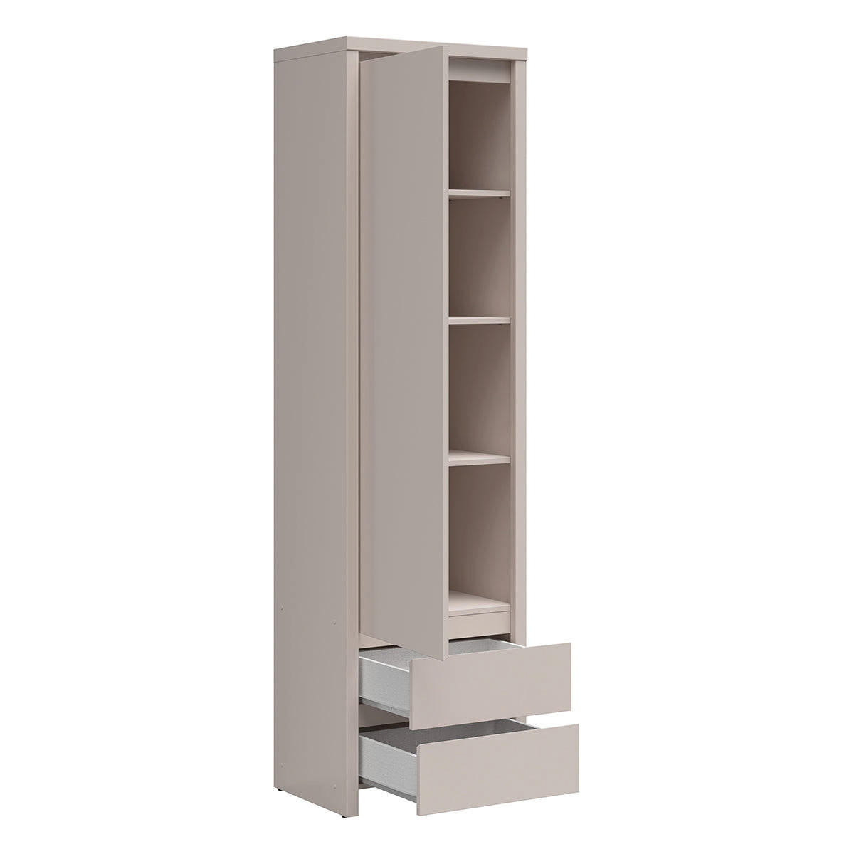 SCHRANK 1 Tür Soren Kaschmir - Beige, Holzwerkstoff (56/200.5/40.5cm) - Petits-meubles