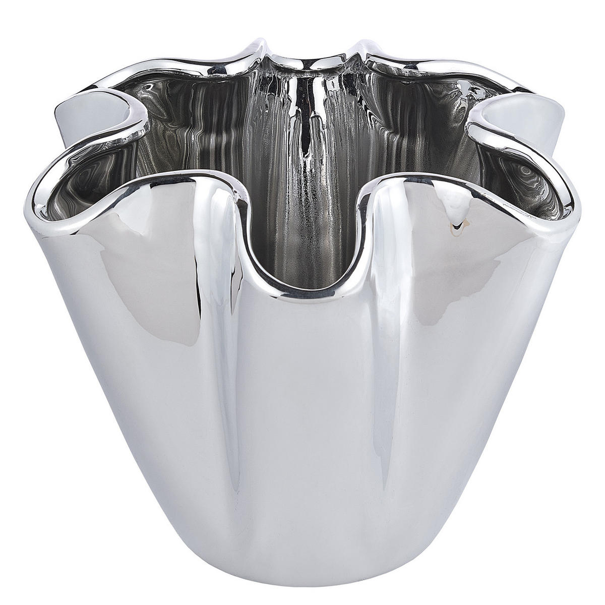 VASE Reflect - Silberfarben, Keramik (24cm) - Butlers