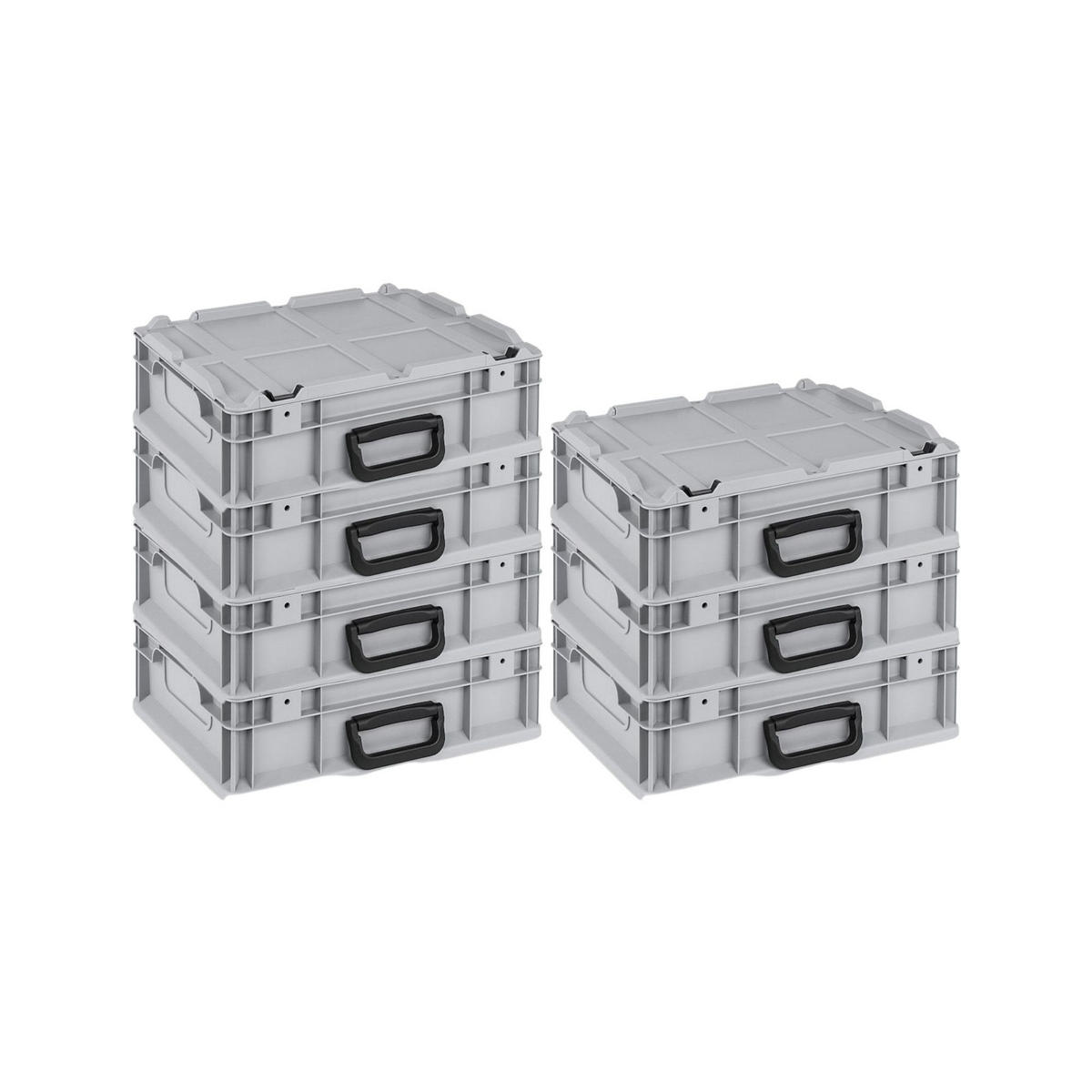 EUROBOX 7x Nextgen Portable 135x30x40cm 11 Liter - Grau, Kunststoff (31/13.5/40cm) - PROREGAL