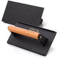 FLEISCHBESCHWERER Gusseisen 21x11cm - Schwarz, Metall (12/8/23cm) - BBQ Nerd
