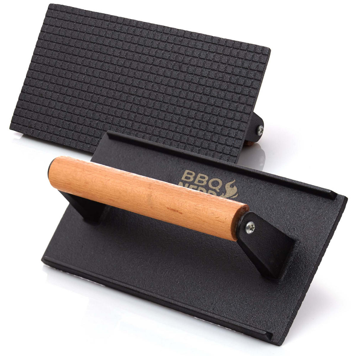FLEISCHBESCHWERER Gusseisen 21x11cm - Schwarz, Metall (12/8/23cm) - BBQ Nerd