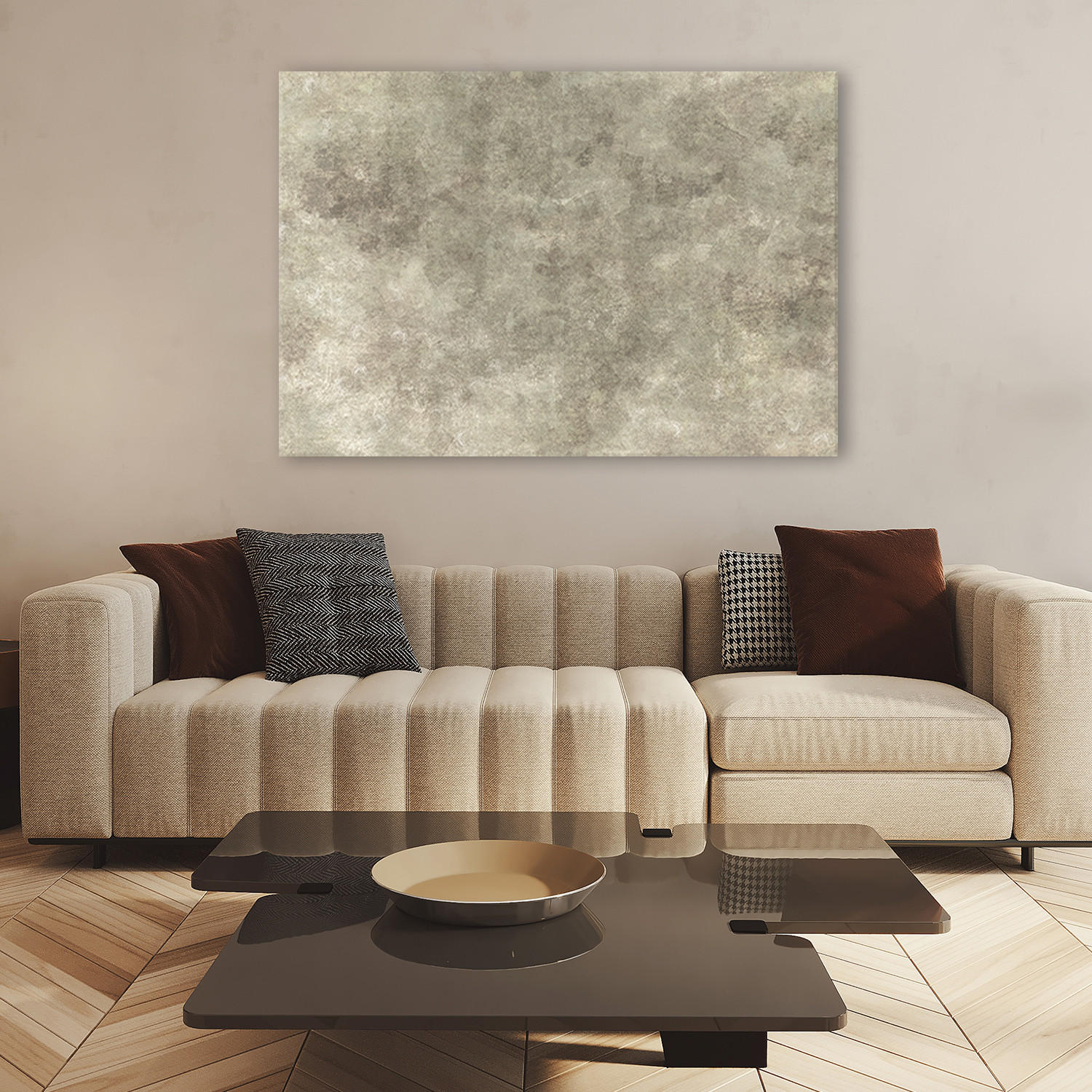 WANDBILD steinwand - Beige, Textil (60/40cm) - Feeby