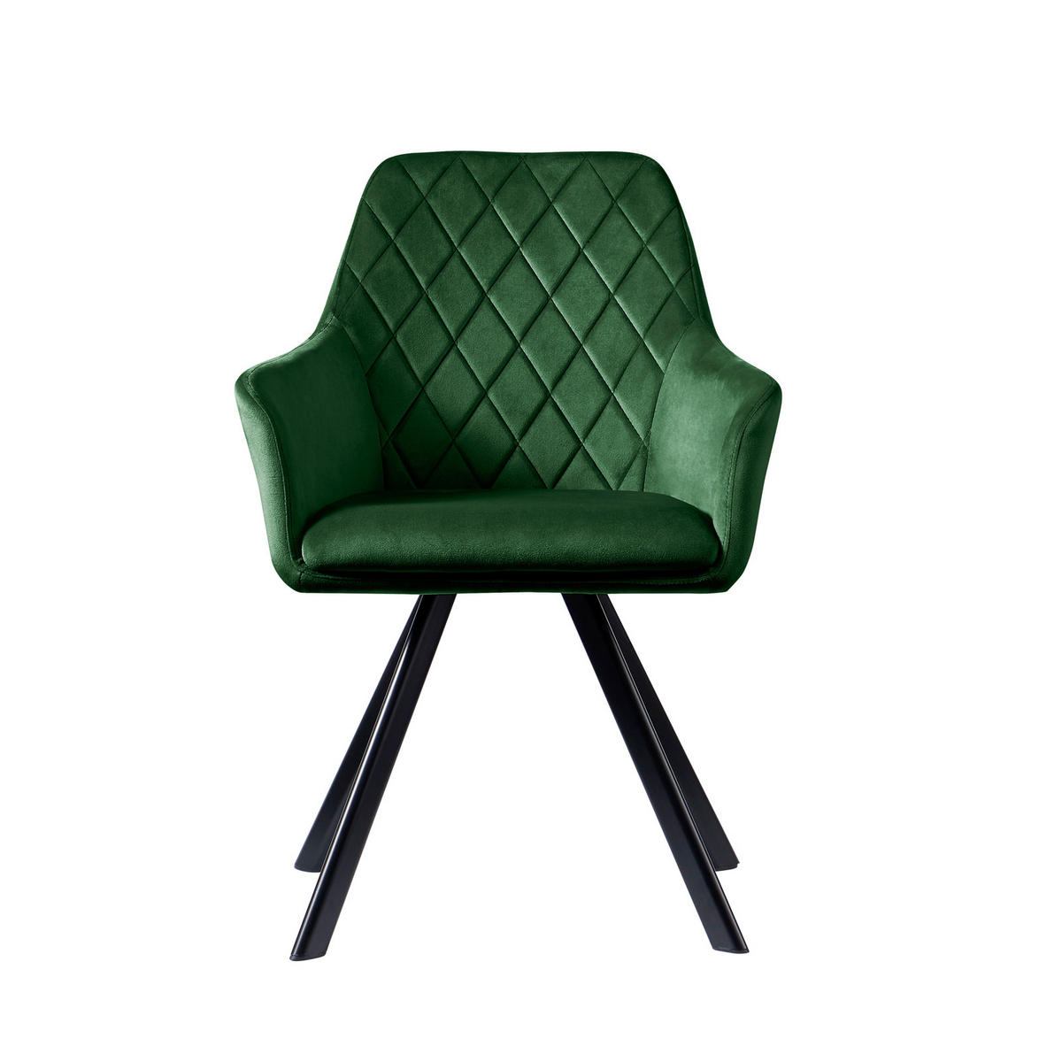 ESSZIMMERSTUHL MASON 2er Set Samt Dunkelgrün - Dunkelgrün, Textil (58/85/60cm) - SVITA