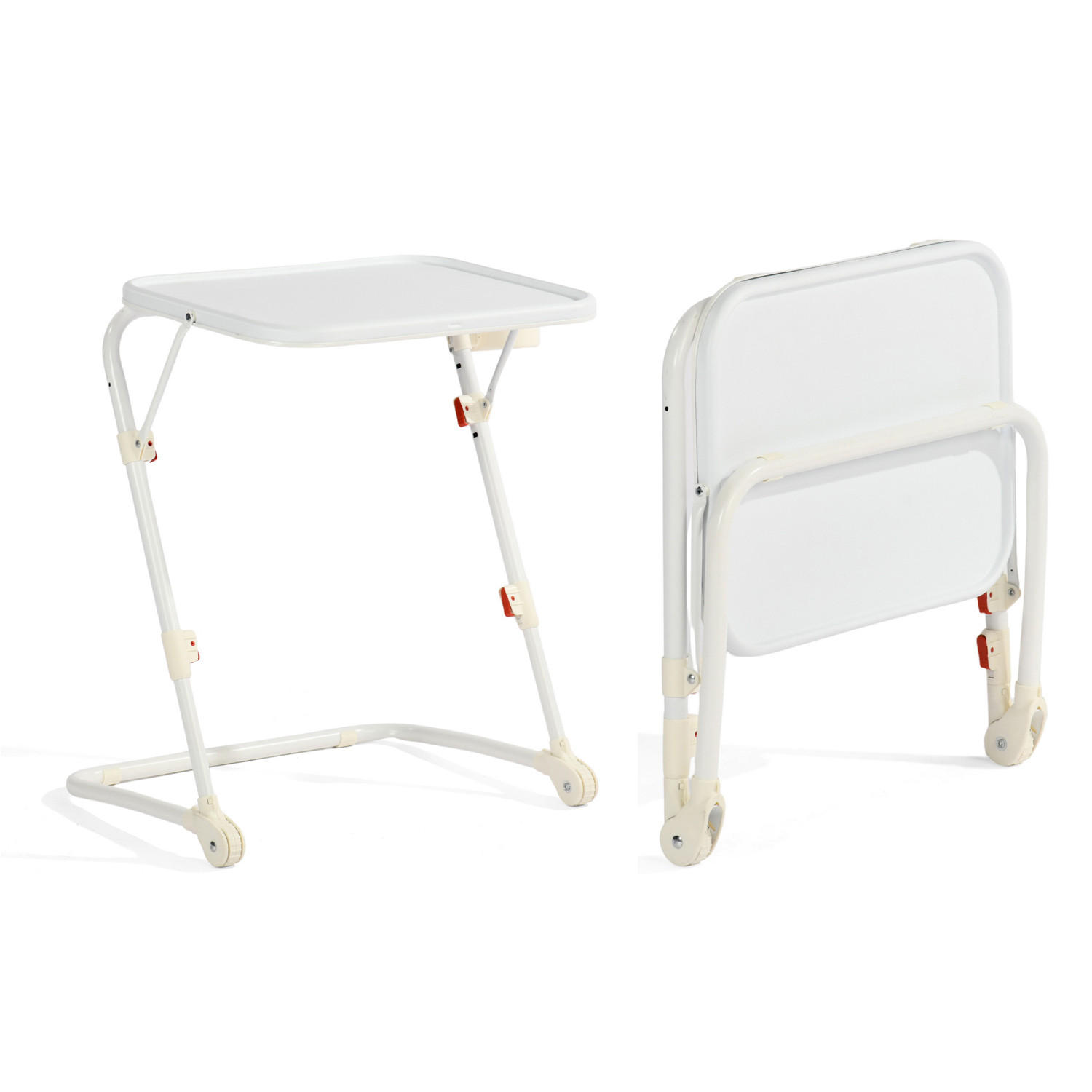 BEISTELLTISCH Weiß, klappbar - Weiß, Kunststoff (53.5/37/70.5cm) - Meubles Cosy