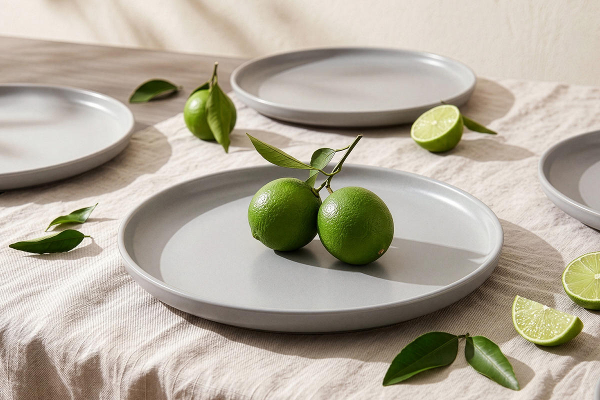 TELLER-SET VICTO 6-tlg Dessertteller, matt grau - Grau, Keramik (20/2/20cm) - KONSIMO®