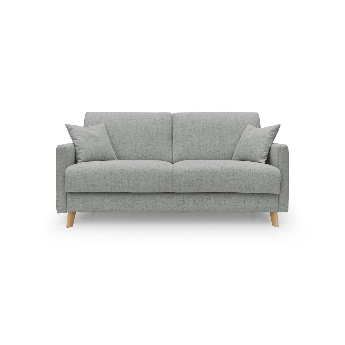 SCHLAFSOFA Edgar - Hellgrau, Textil (160/94/97cm) - Divani.store