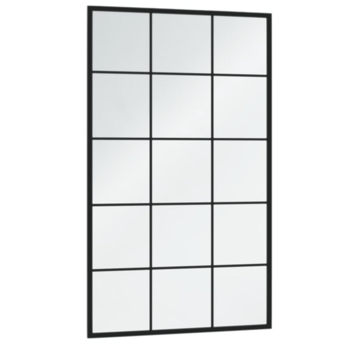 WANDSPIEGEL Schwarz 100/60 Cm Metall - Schwarz, Metall (60/1.6/100cm) - vidaXL