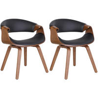 ESSZIMMERSTUHL Foley 2er Set 76x62x52 cm eiche/schwarz - Eichefarben, Holz (62/76/52cm) - furnicato