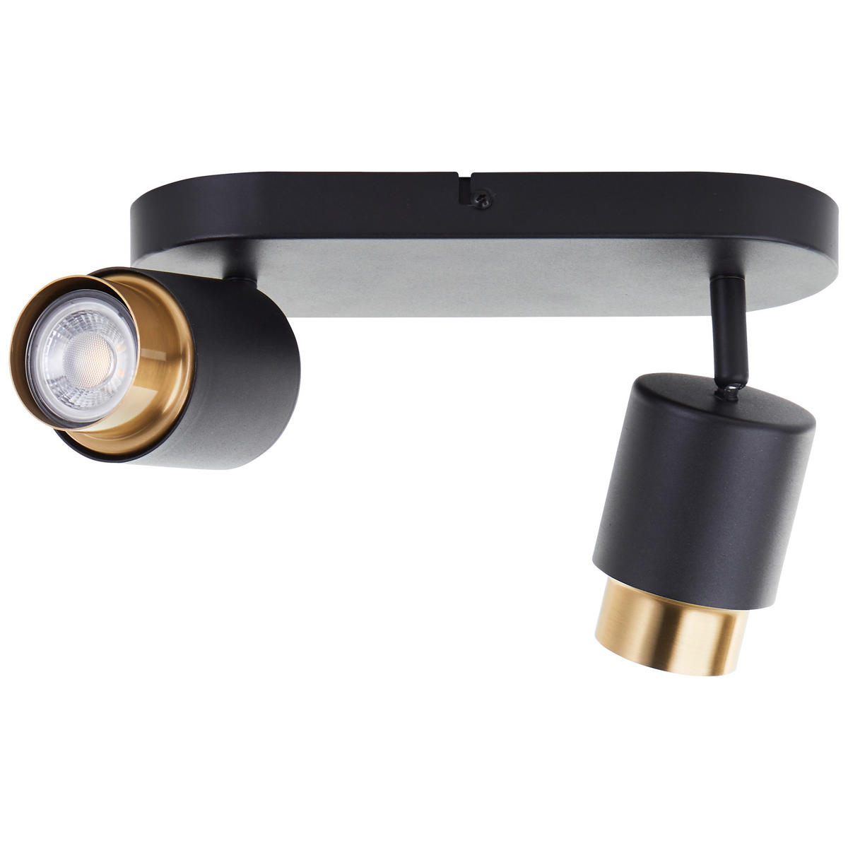 LED SPOT Covelo Sand Schwarz/matt gold 10/34,8/15,6 cm - Multicolor, Kunststoff (5cm) - Brilliant