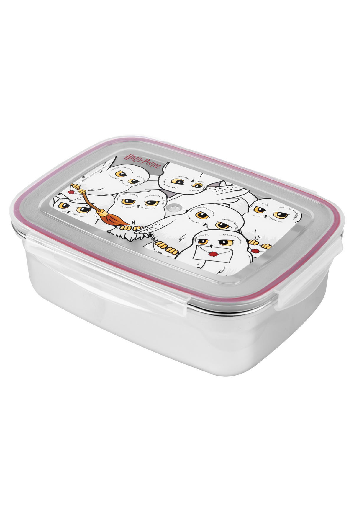 BROTDOSE Harry Potter Hedwig Silber 20 x 14,5 x 6,5 cm - Grau, Metall (20/6.5/14.5cm) - United Labels