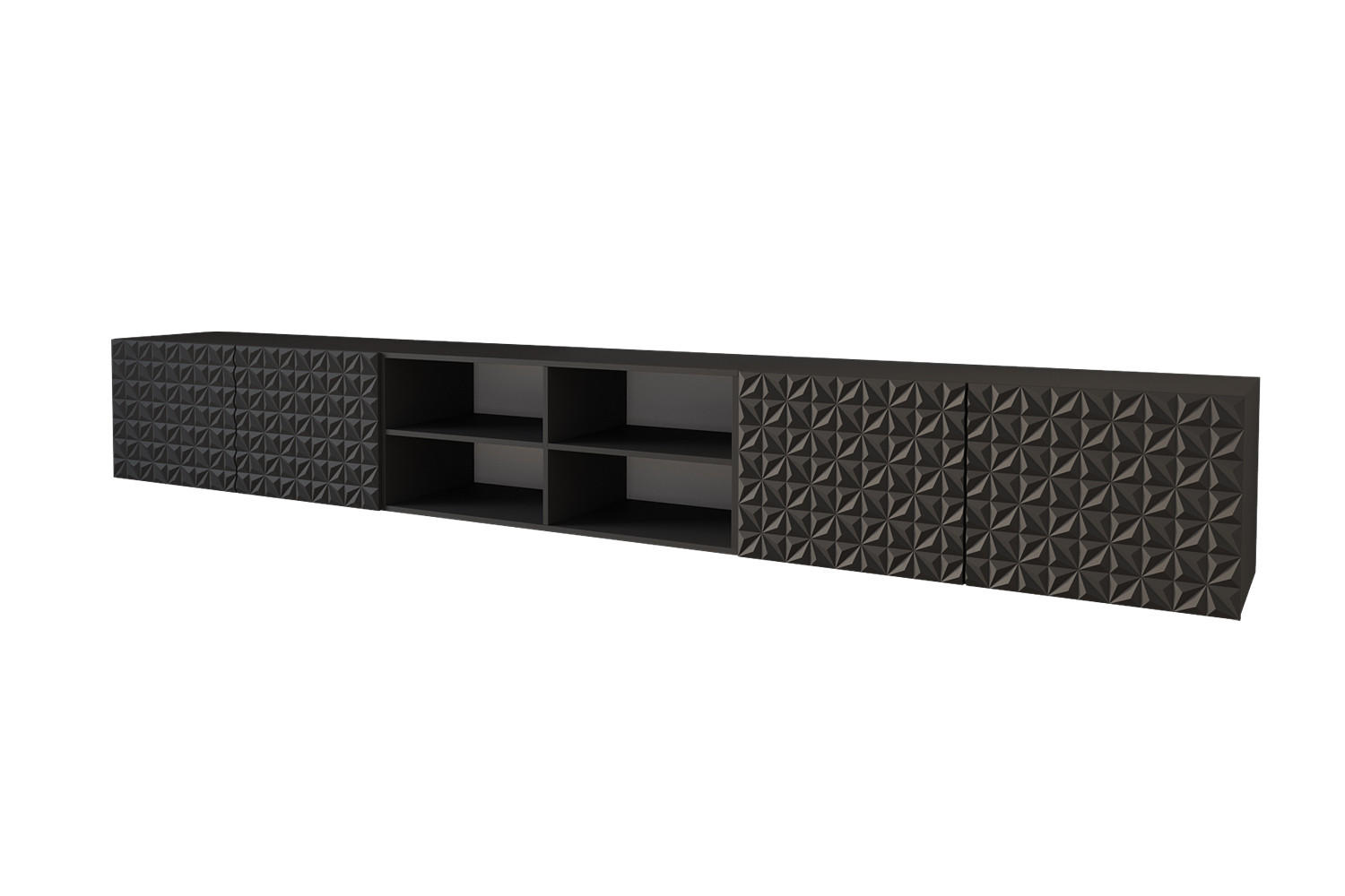 Altdecor Lowboard Schwarz 300x40x40 cm