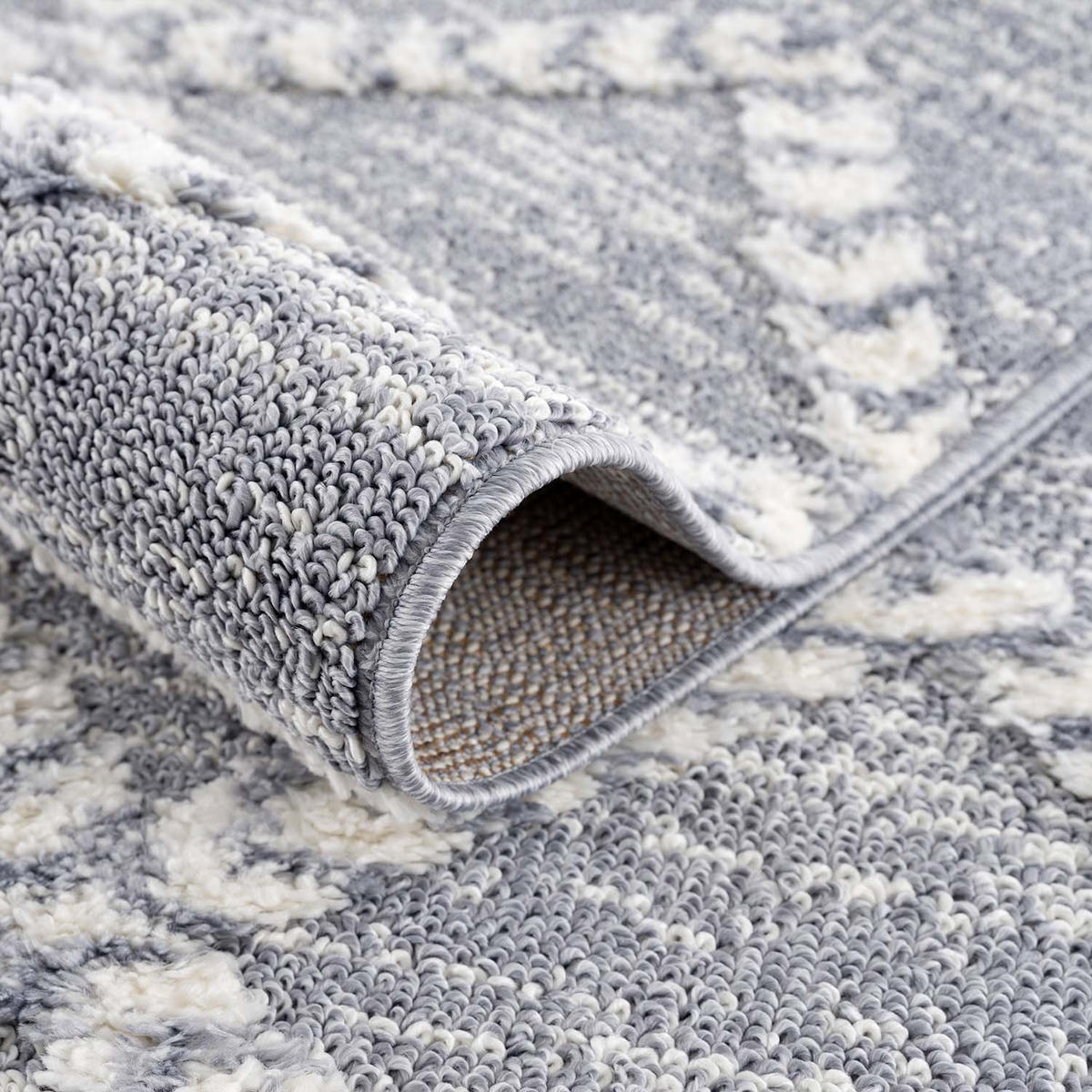 HOCHFLOR-TEPPICH Focus 3022 Grau 120 cm Rund - Grau, Textil (120/120cm) - carpet city