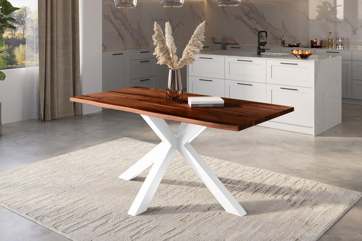 ESSTISCH POLLY - Braun/Akaziefarben, Holz (85/160/77cm) - SAM